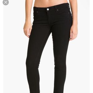 Size 27 Paige Skyline Peg Ankle Black Jeans